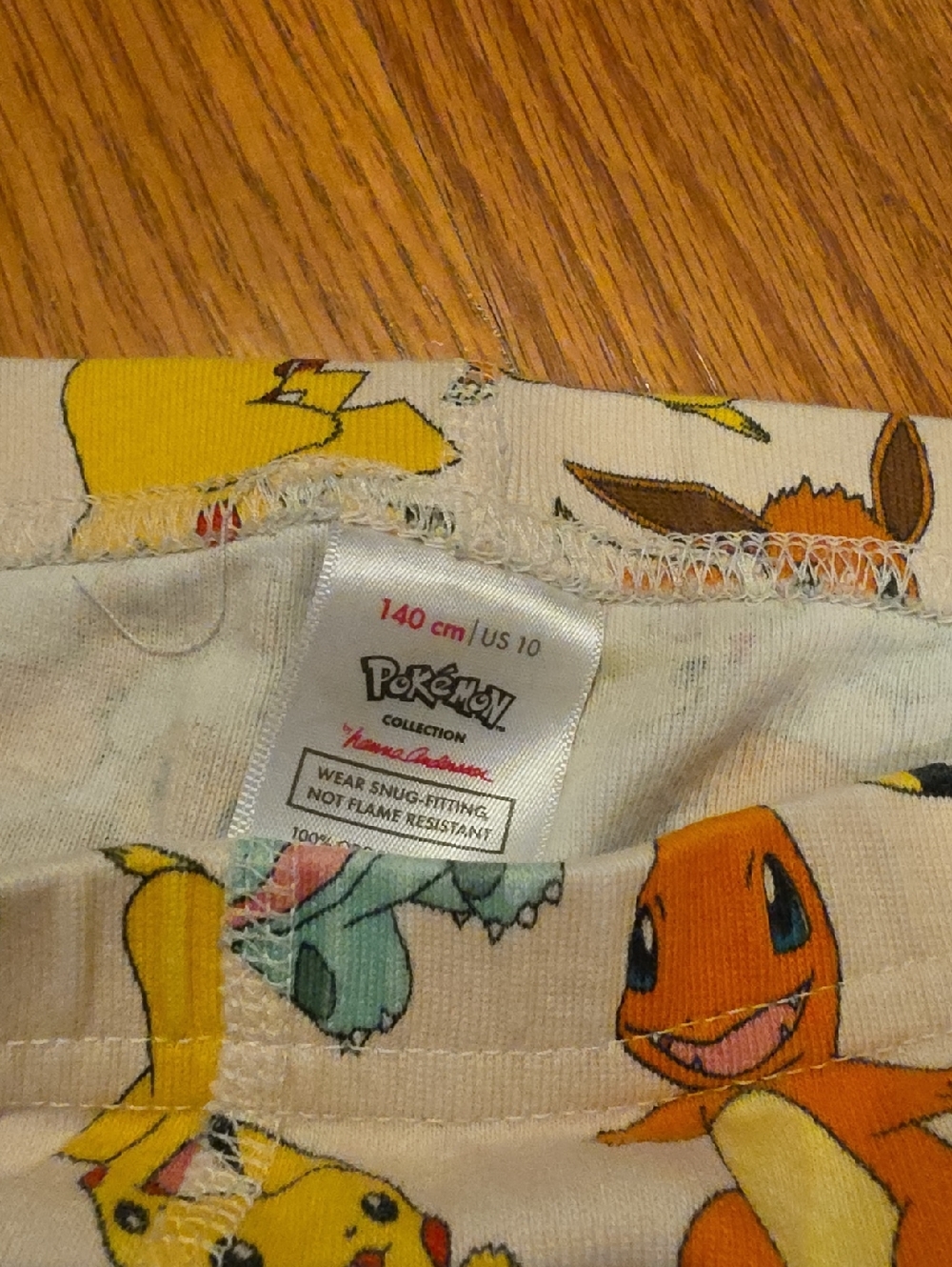 Hanna Andersson Beige Pokeman Short John Pajama Set Size 140 - Picture 5 of 13